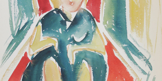 Dancer Watercolor 1961 X37