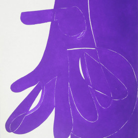 figurative graphic art India Ink the hand 1966 x48