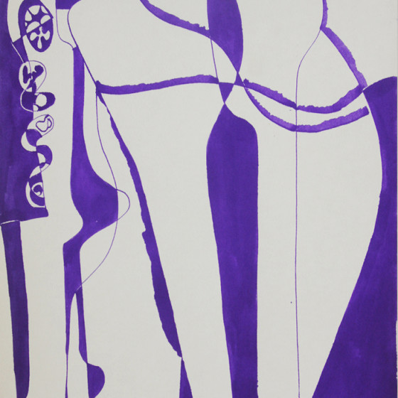 abstract graphic art India Ink-1966 x43