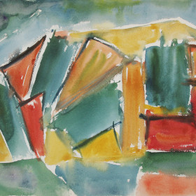 In search of style (60s abstraction) Watercolor 1960s x34