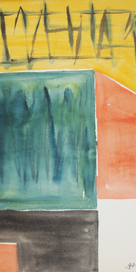 In search of style (60s abstraction) Watercolor 1962 x39